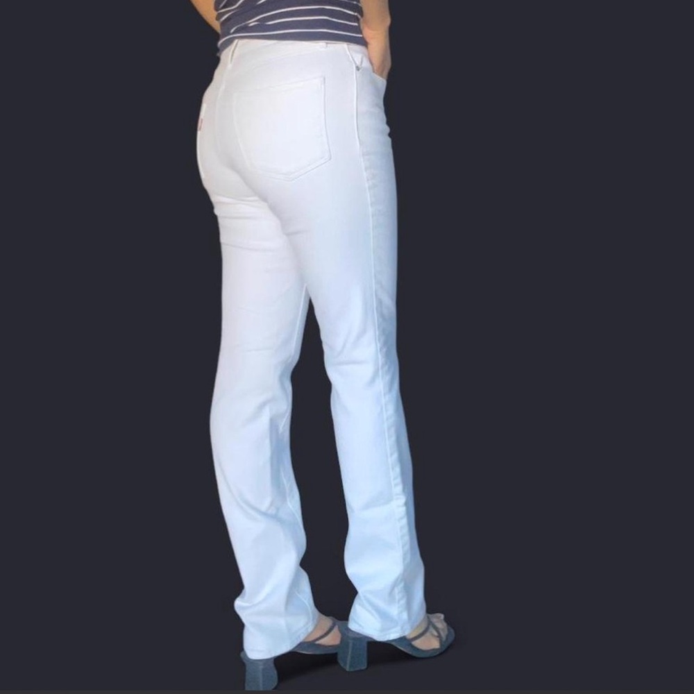 Levis‎ Womens Slimming Straight White Jeans Size 28 Denim Casual